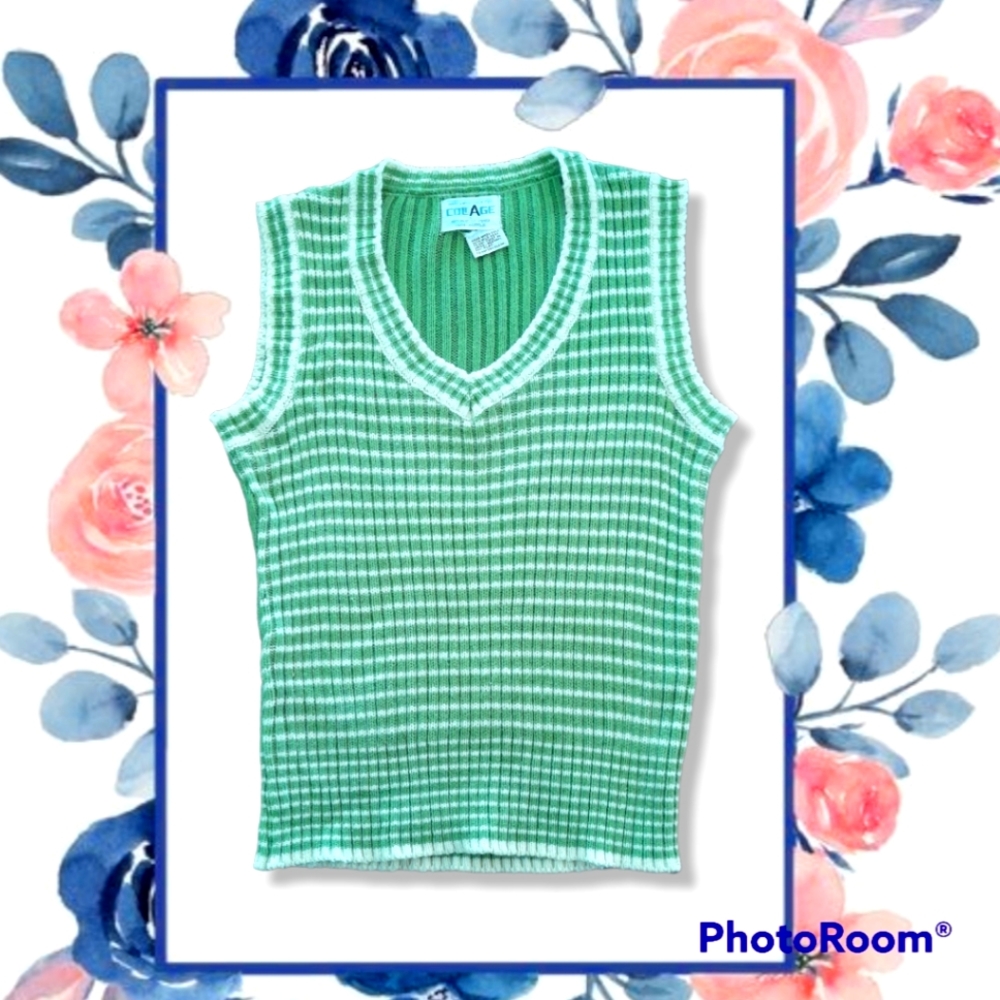 Vintage Green Sweater Vest